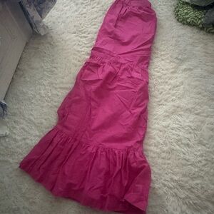 Japna Bright Fuchsia Elastic Waist Skirt